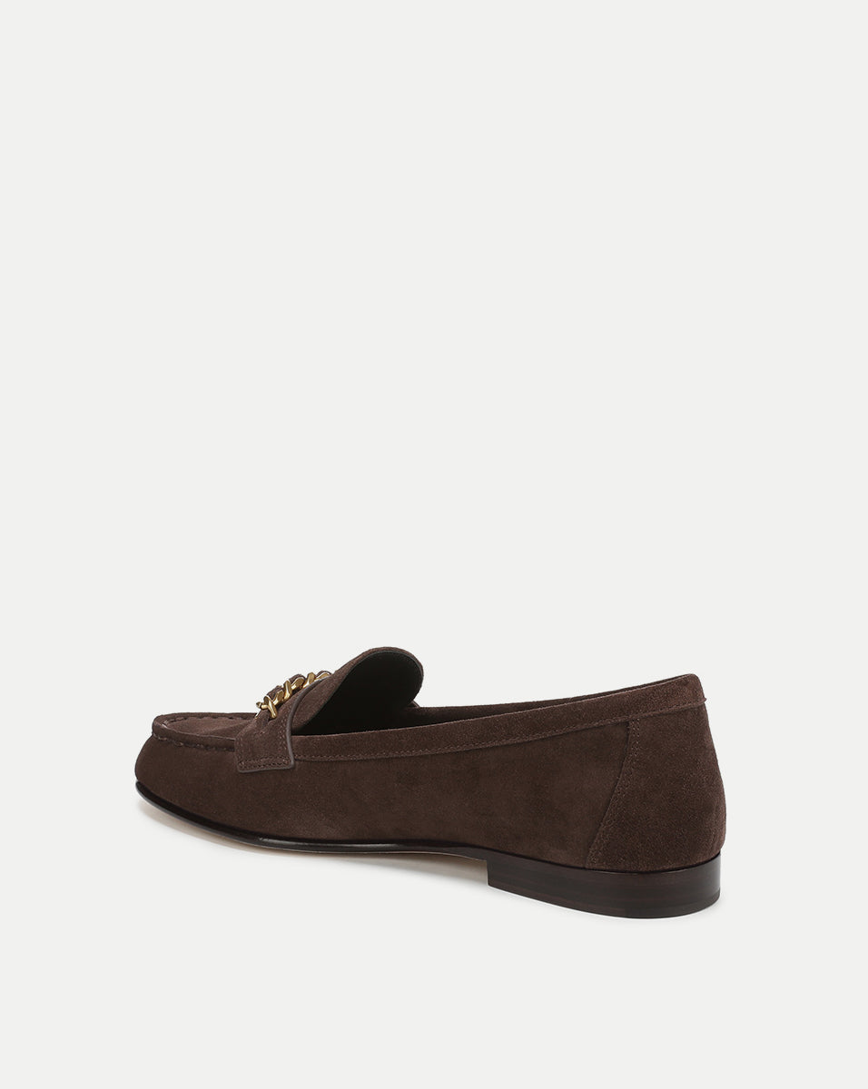 Navy Suede Chain-Link Loafer for Women | Penny