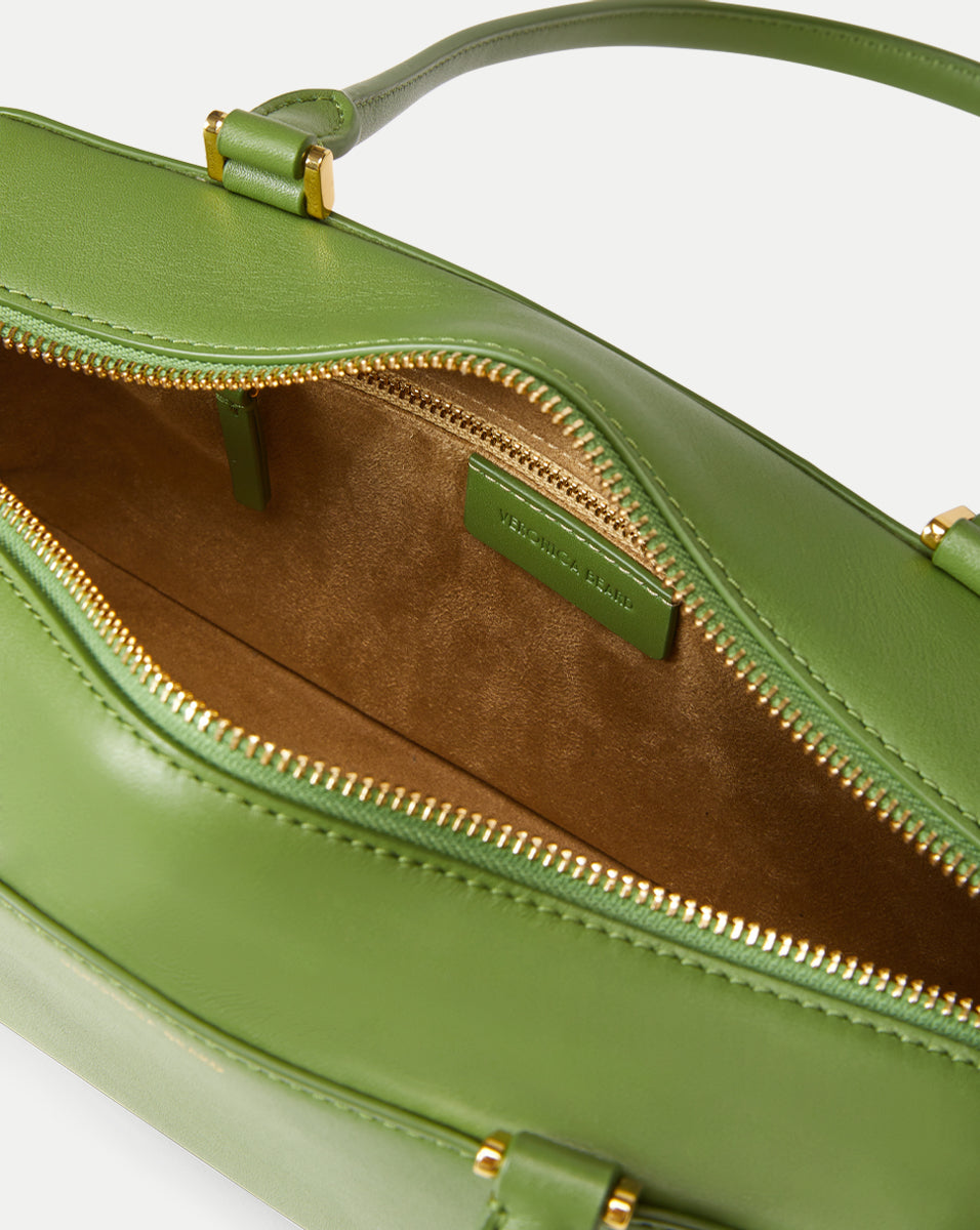Leather Shoulder Bag for Women | Boxy Zip Top Handles