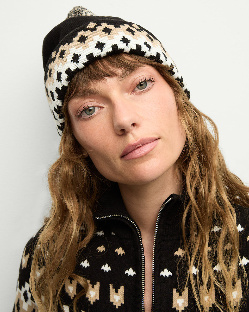 Organic Cotton Knit Beanie with Pom-Pom for Winter | Fairbanks