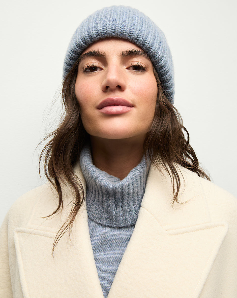 100% Cashmere Foldover Beanie for Winter | Ultra Soft & Warm