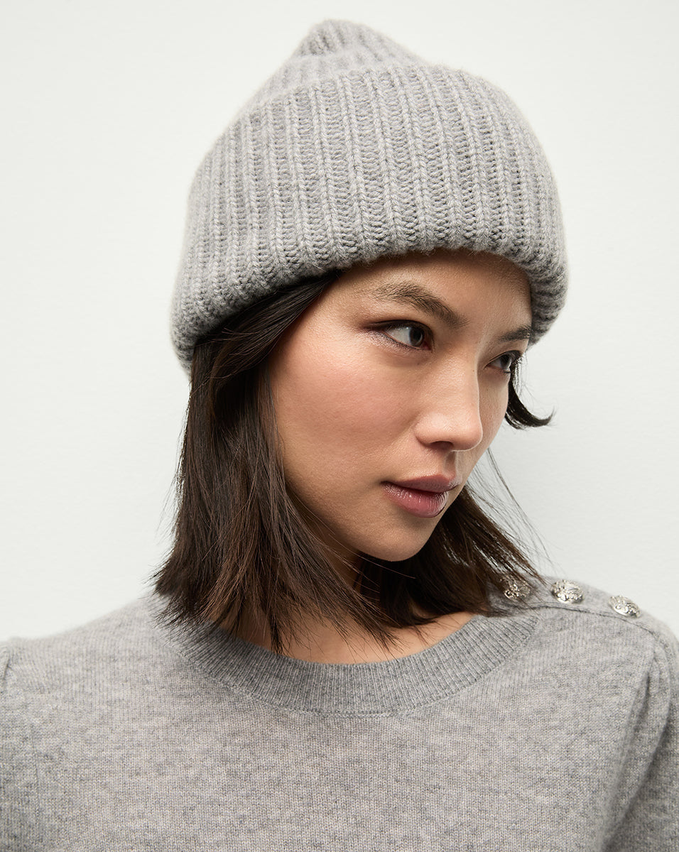 100% Cashmere Foldover Beanie for Winter | Ultra Soft & Warm