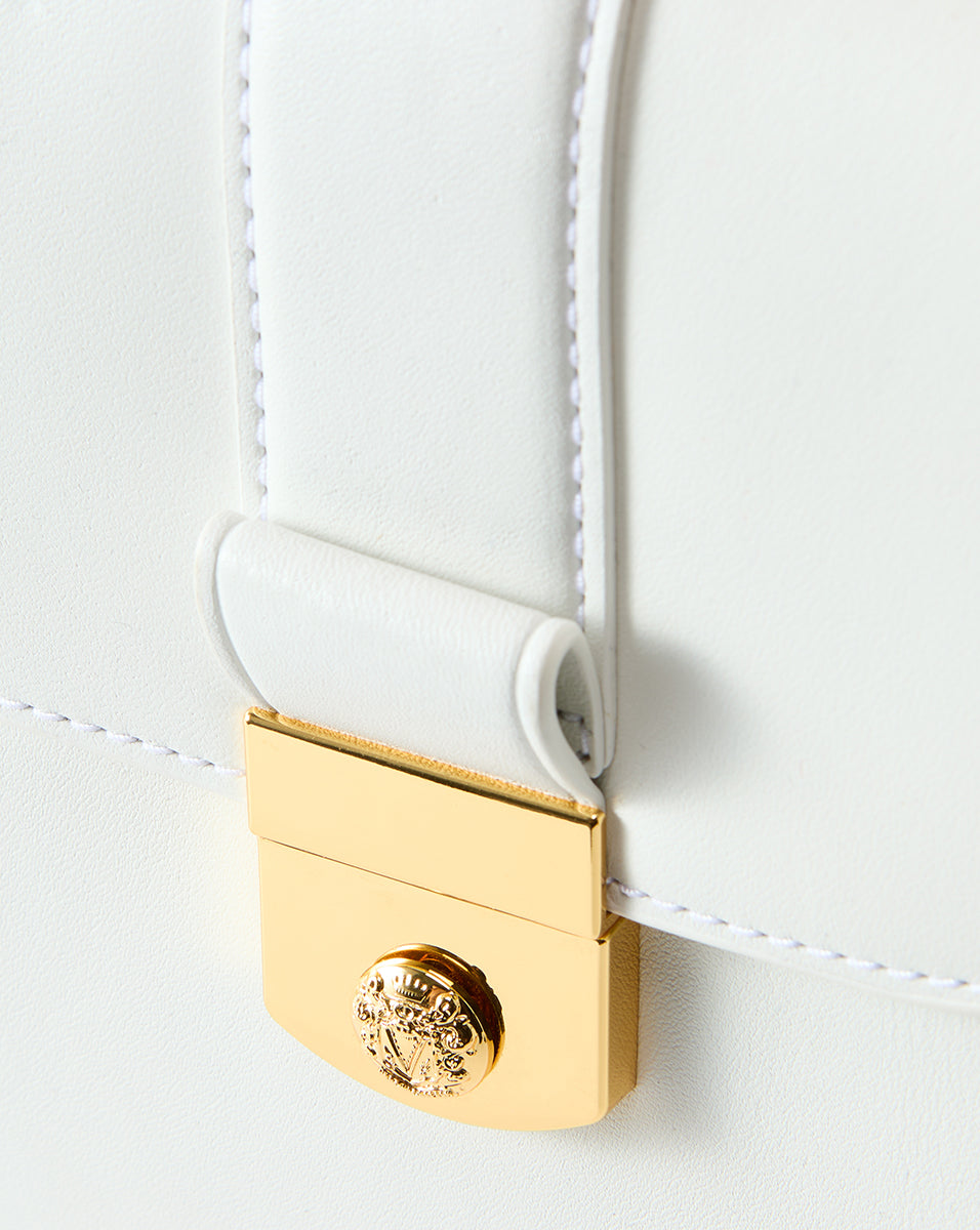 Leather Bamboo Handle Bag with Removable Strap | Avenue