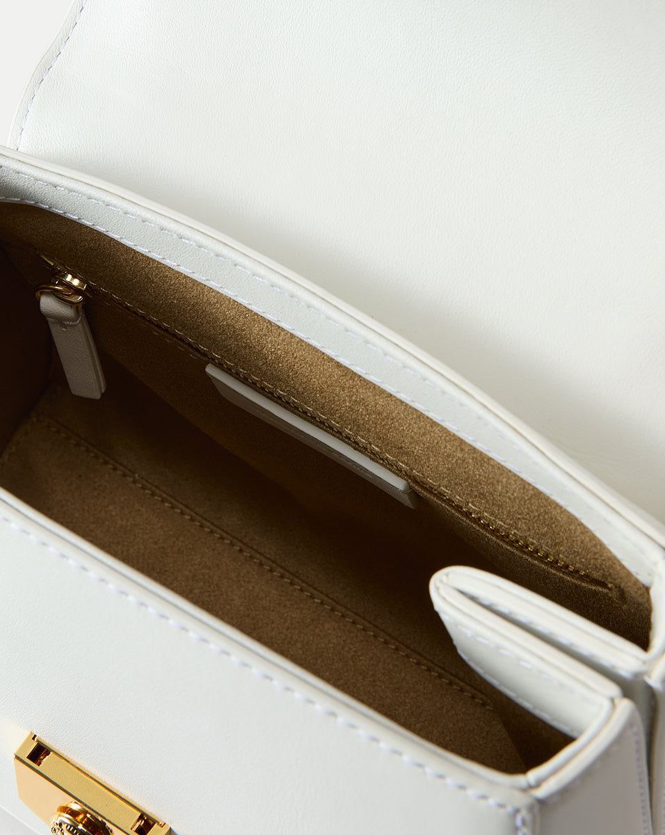 Leather Bamboo Handle Bag with Removable Strap | Avenue