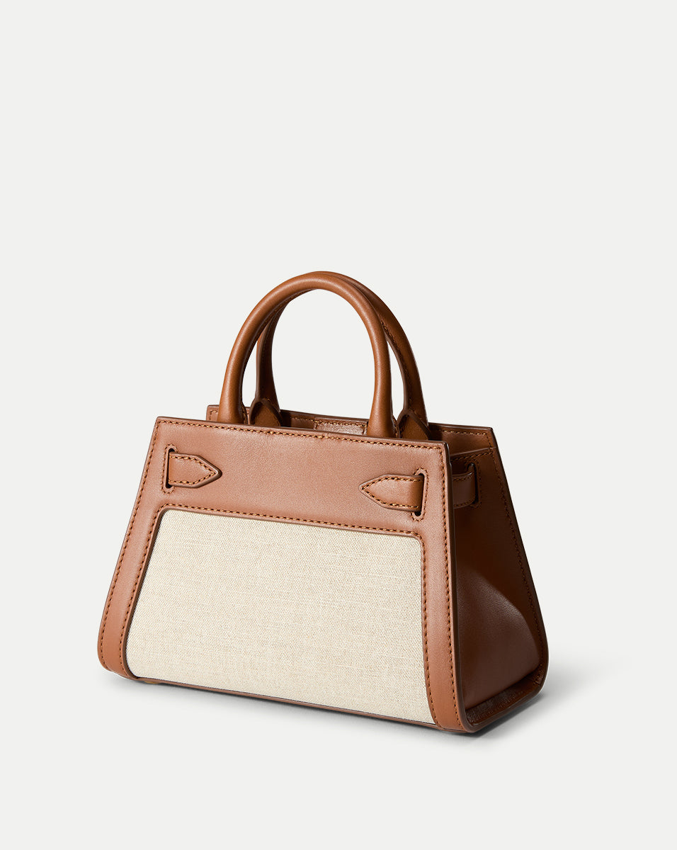 Canvas Tote Bag with Leather Details & Adjustable Strap | Veronica Beard