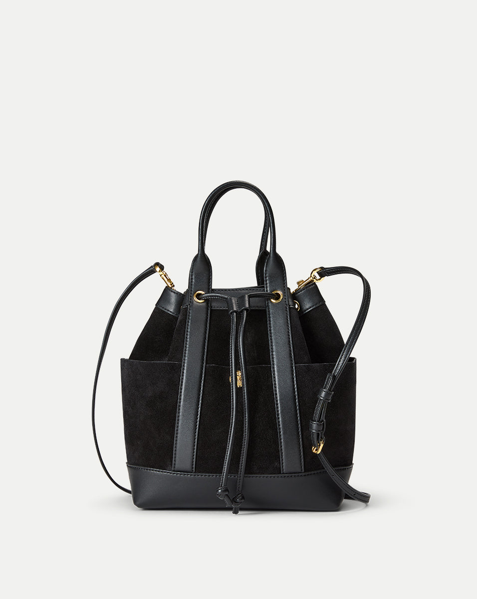 Italian Suede Crossbody Bag with Removable Strap | Veronica Beard Goody