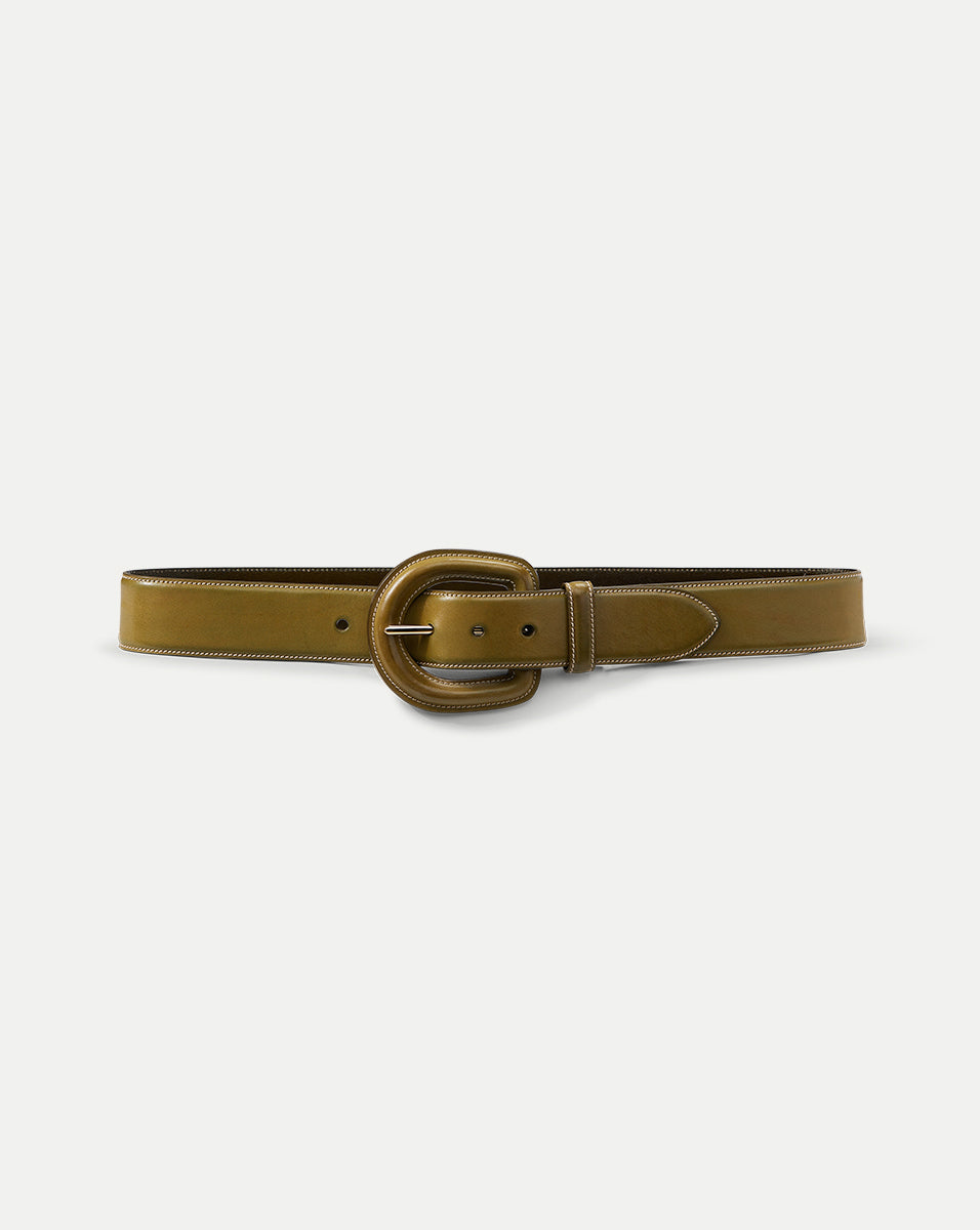 Genuine Norwegian Leather Belt for Men | Gavazzeni Aloe