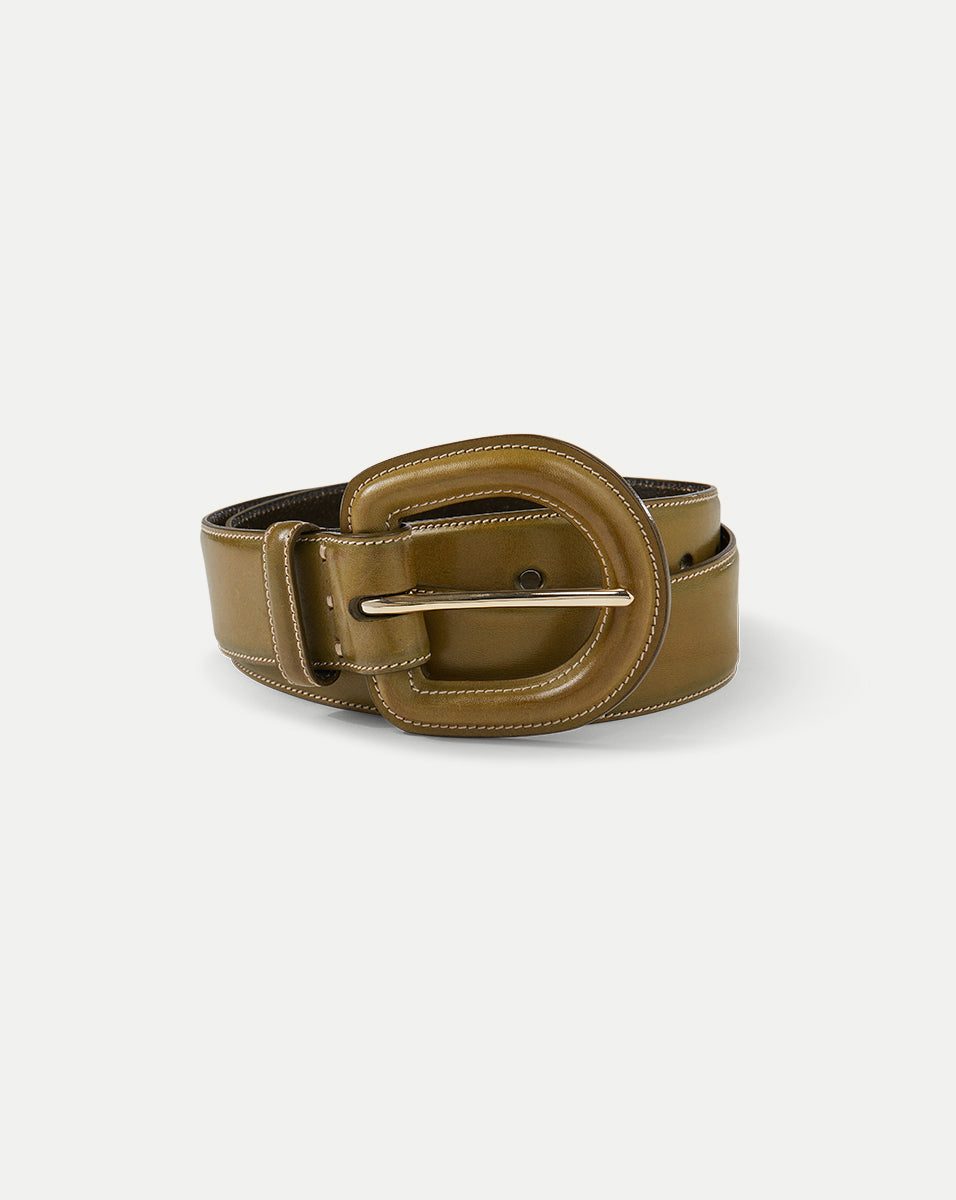 Genuine Norwegian Leather Belt for Men | Gavazzeni Aloe