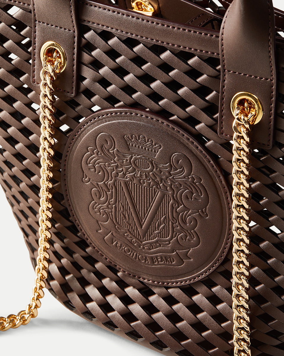 Perforated Leather Small Tote Bag for Beach & Errands | Crest Market
