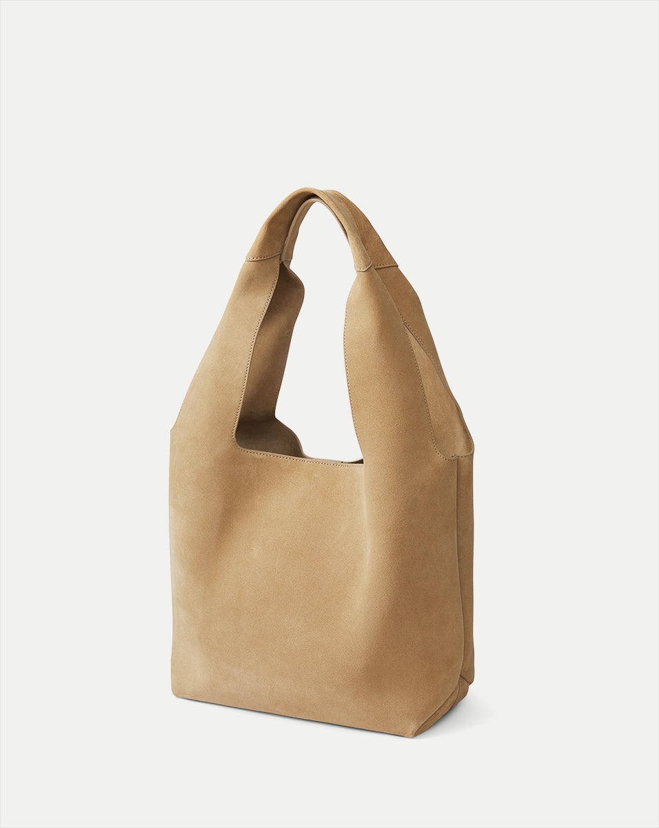 Black Italian Suede Sling Bag for Everyday Use | Veronica Beard