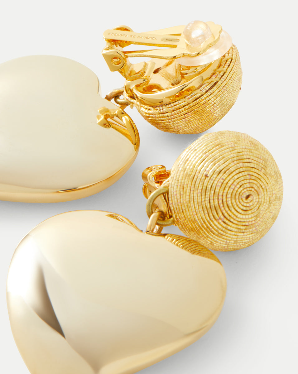 Gold-Plated Mini Cora Earrings with Clip Backing | Rebecca De Ravenel