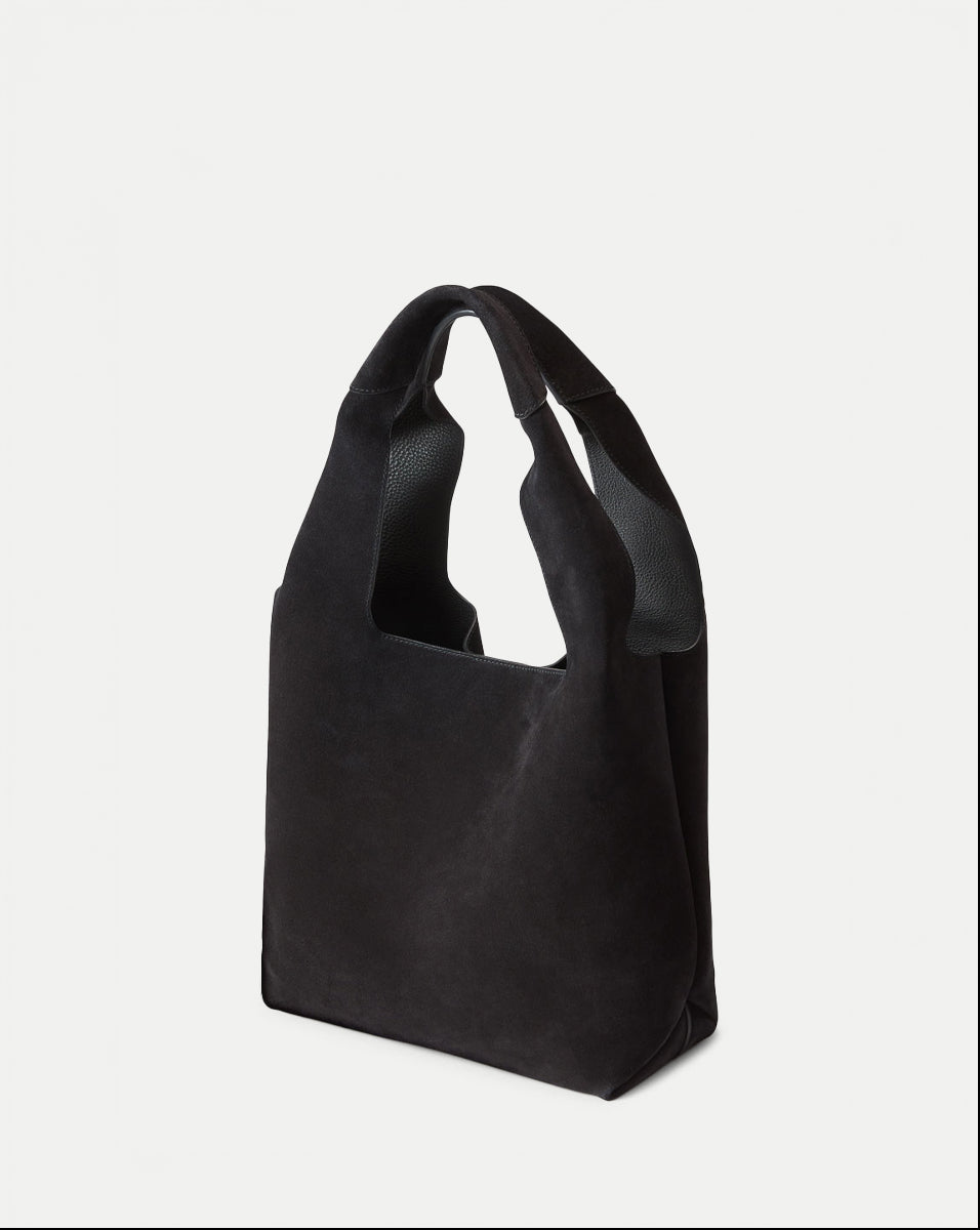 Black Italian Suede Sling Bag for Everyday Use | Veronica Beard