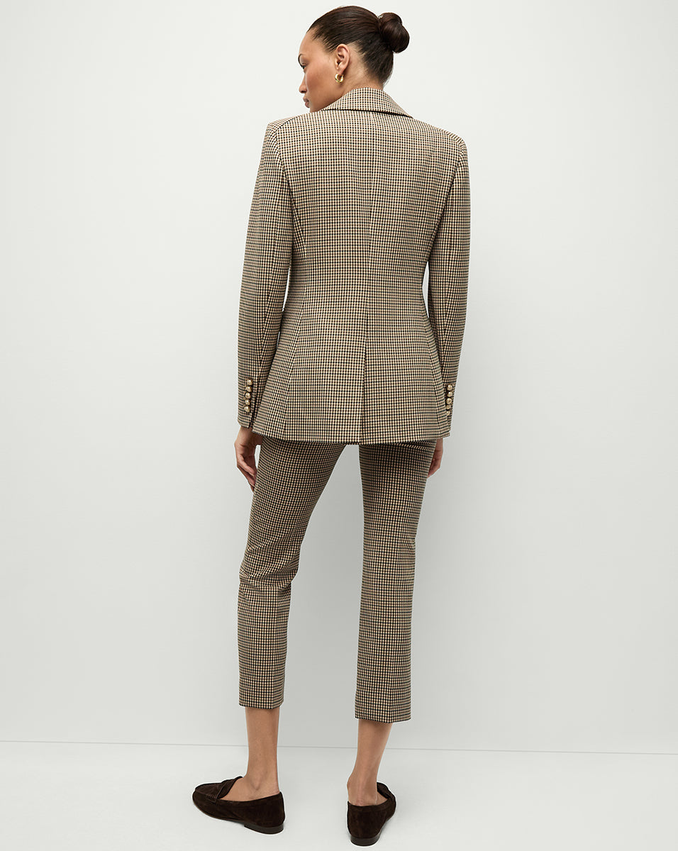 Micro Houndstooth Dickey Jacket with Relaxed Fit | Livvy