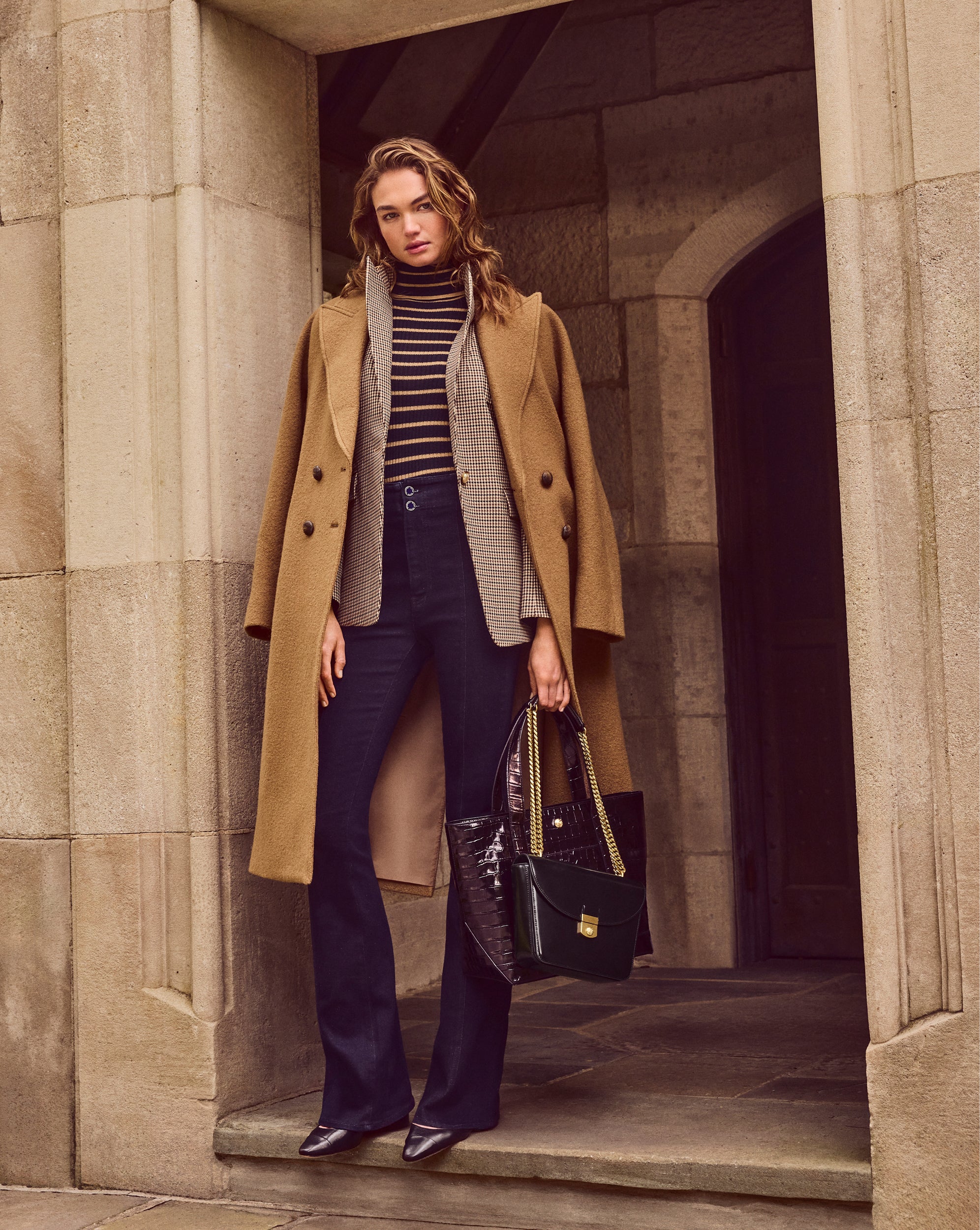 Micro Houndstooth Dickey Jacket with Relaxed Fit | Livvy