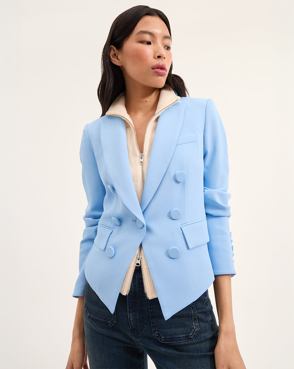 Tailored Diego Dickey Jacket with Angled Hemline | Made in USA