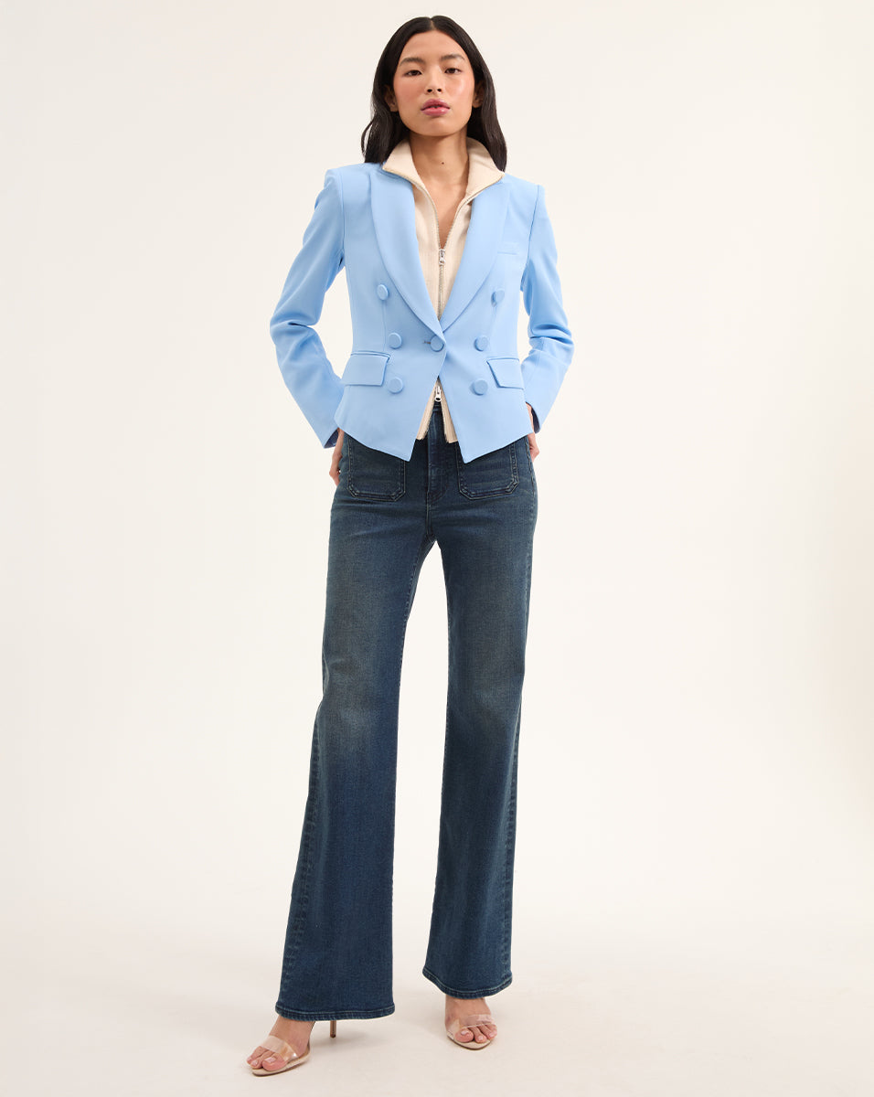 Tailored Diego Dickey Jacket with Angled Hemline | Made in USA