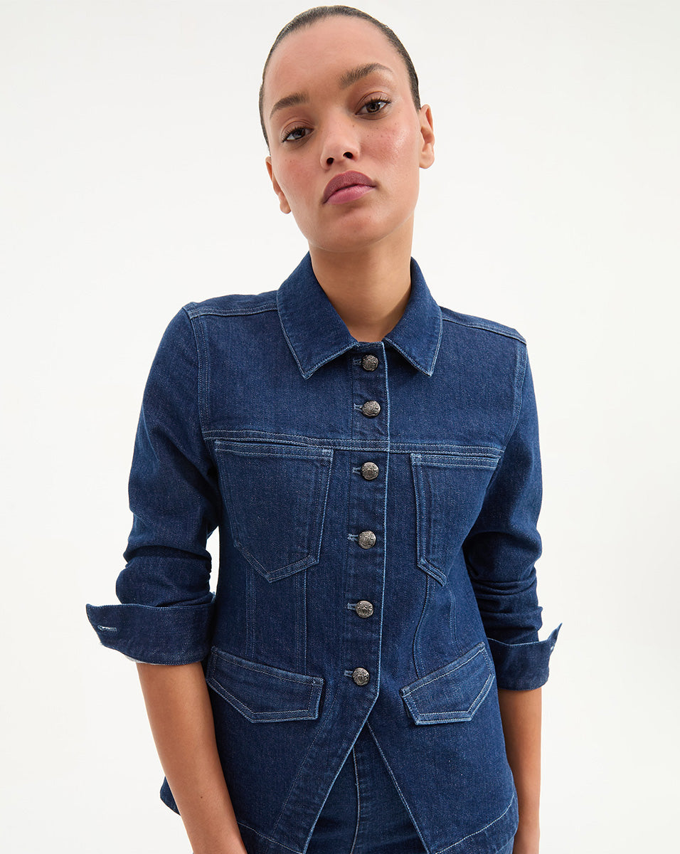 Tailored Italian Denim Jacket for Women | Alfie