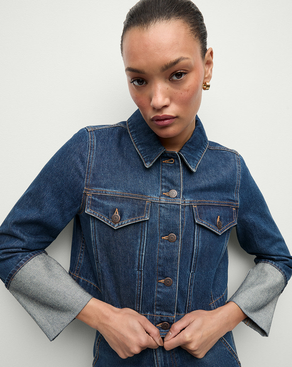 Premium Japanese Denim Jacket - Cropped Boxy Fit | Phila