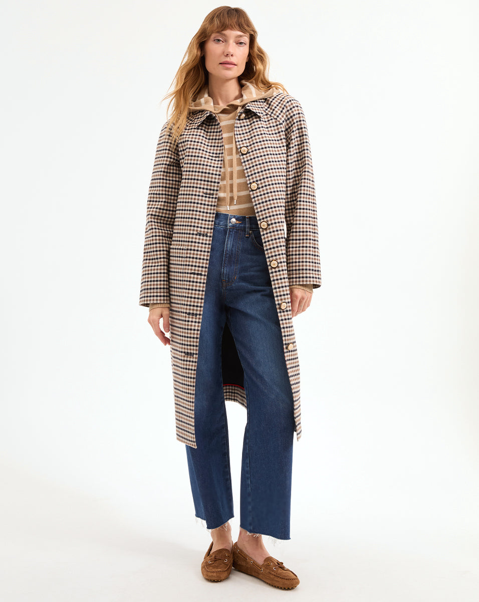 Lightweight Cotton Plaid Coat for Men | Quinton