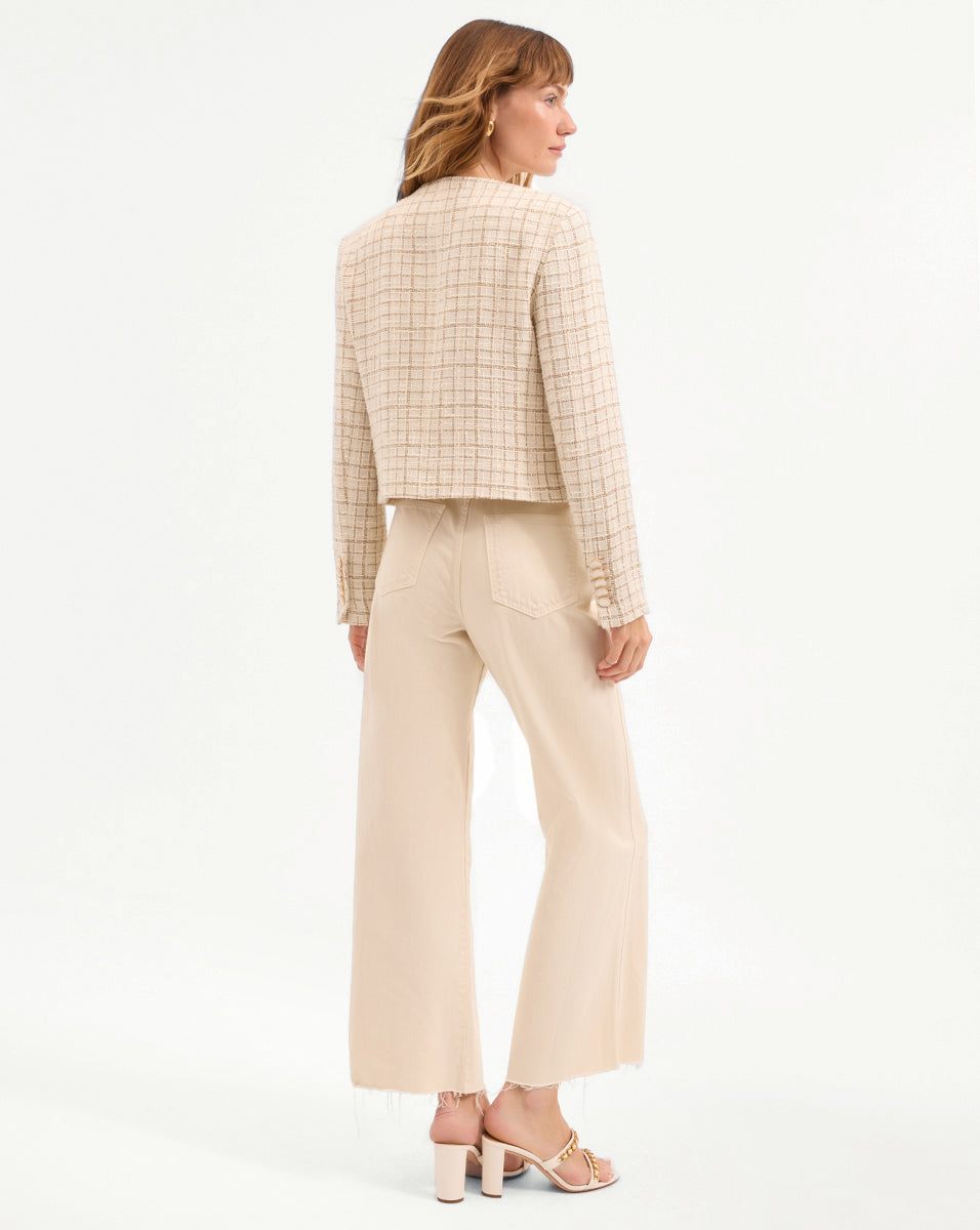 Metallic Tweed Jacket for Women | Andrea Italian Cotton