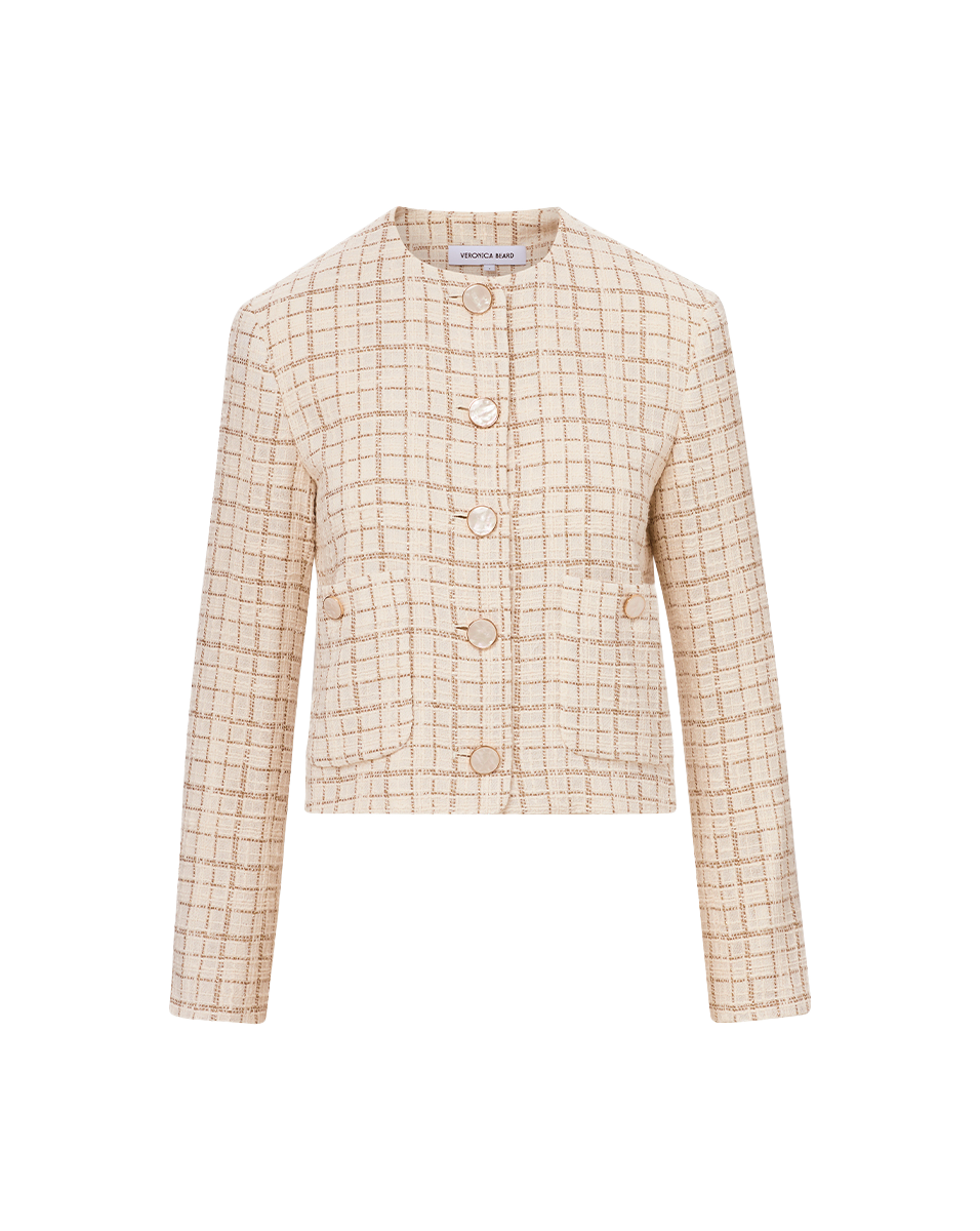 Metallic Tweed Jacket for Women | Andrea Italian Cotton