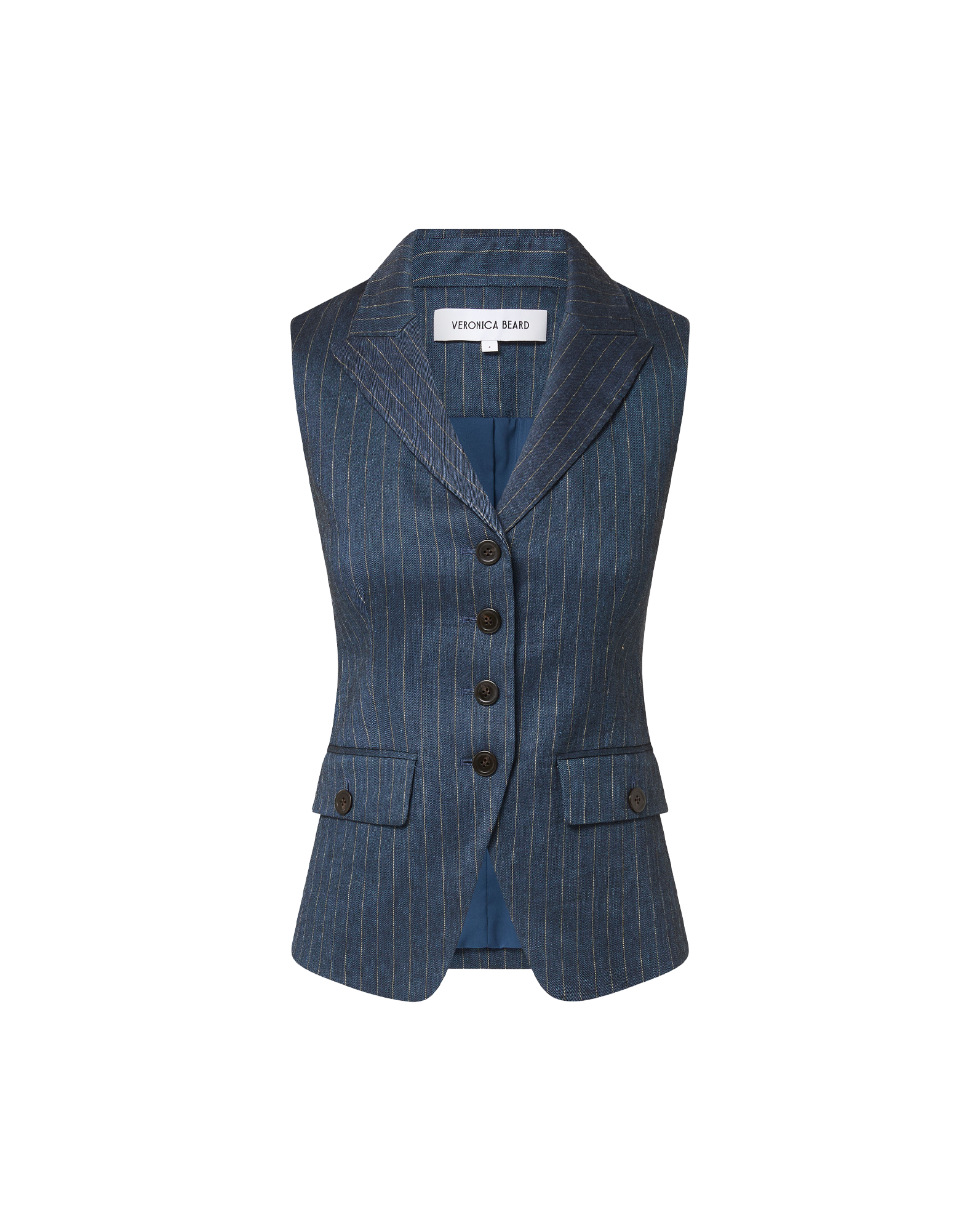 Pinstripe Linen Vest for Men | Benny Tailored Stretch Fit