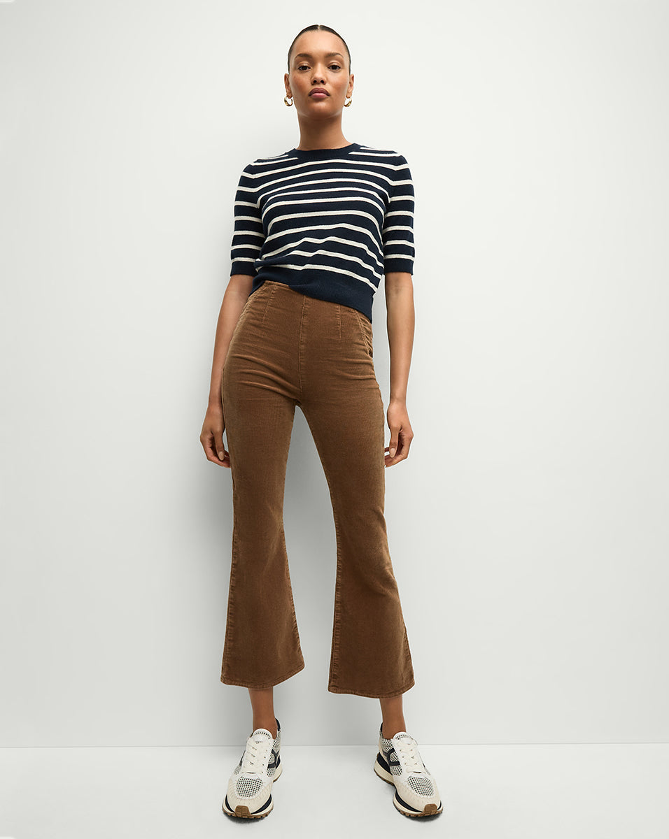 High-Rise Corduroy Kick-Flare Pants for Women | Carson Off-Duty