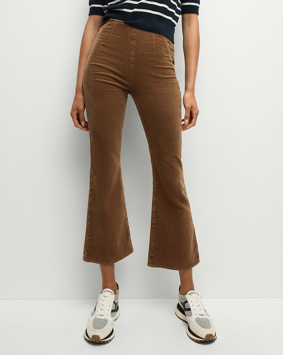 High-Rise Corduroy Kick-Flare Pants for Women | Carson Off-Duty