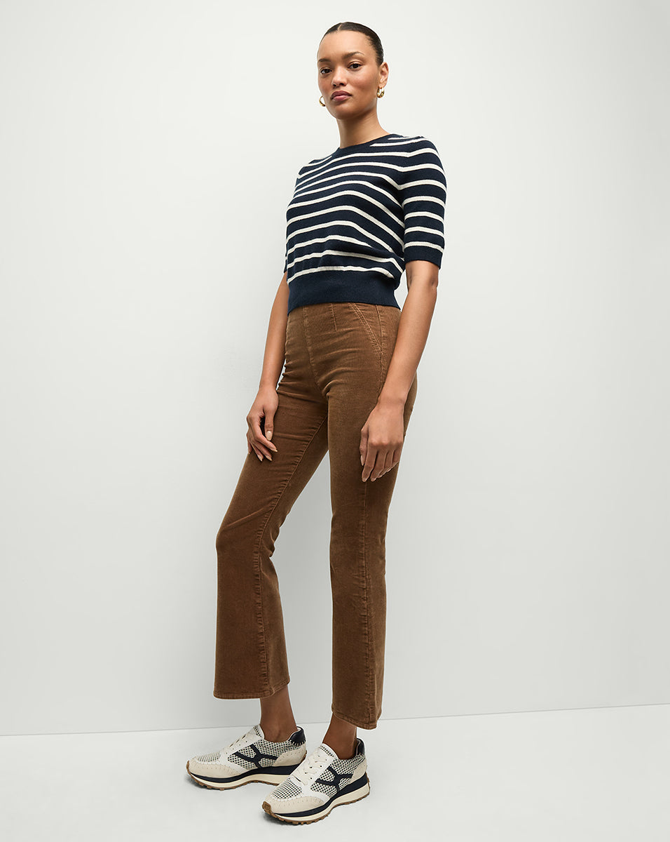 High-Rise Corduroy Kick-Flare Pants for Women | Carson Off-Duty