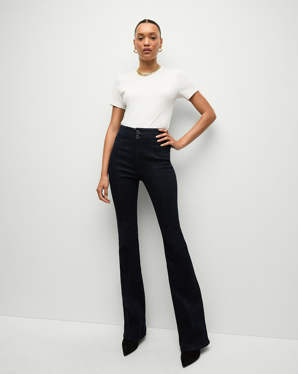 Skinny-Flare Jeans with Super-Stretch Denim & Hollywood Waist | Beverly