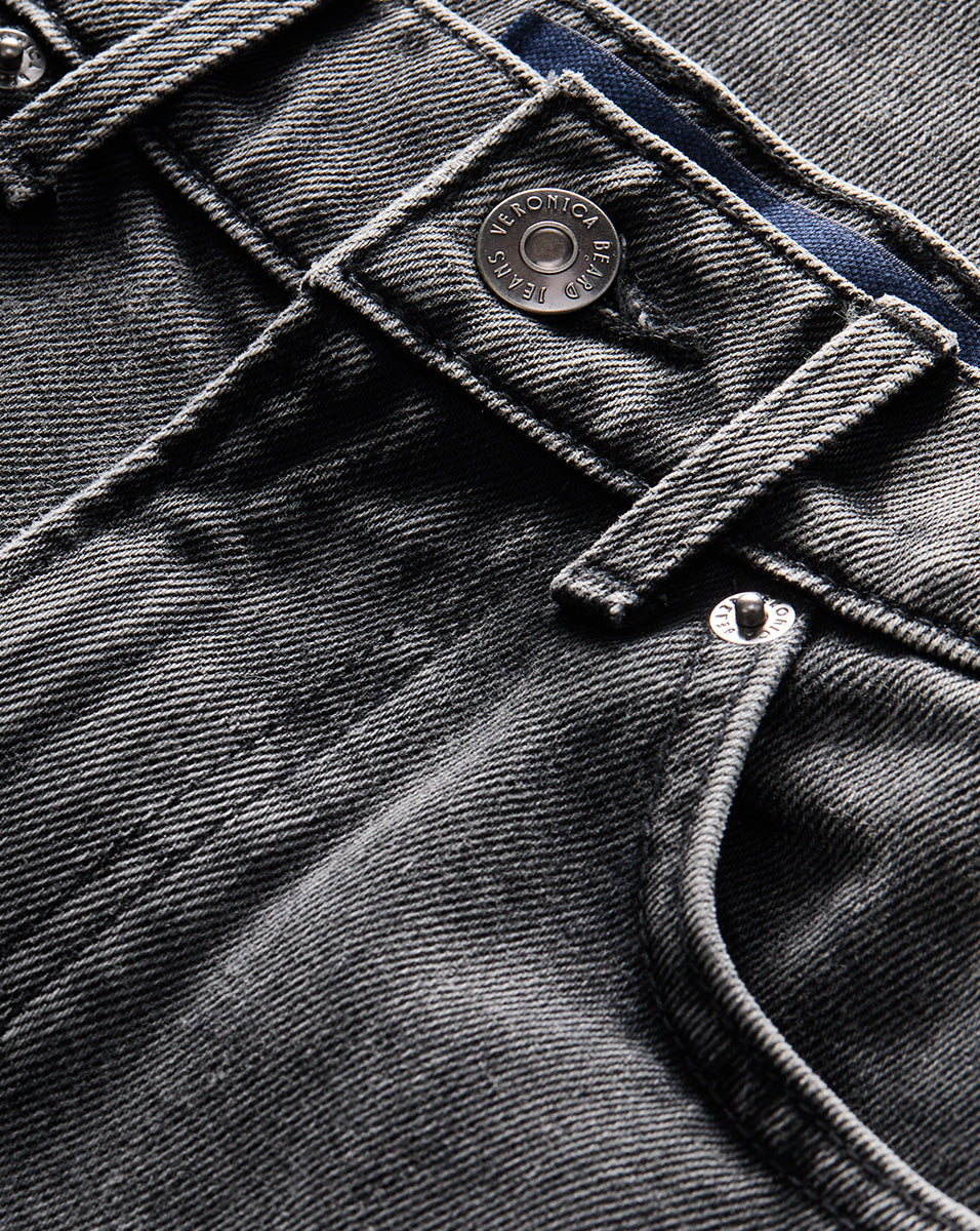 High-Rise Wide-Leg Jeans with Oversized Cuffs | Taylor Denim