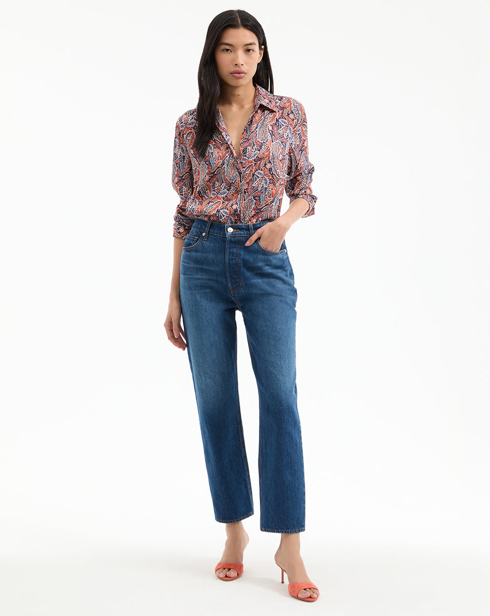 High Waist Straight-Leg Jeans | Non-Stretch Japanese Denim | Daniela