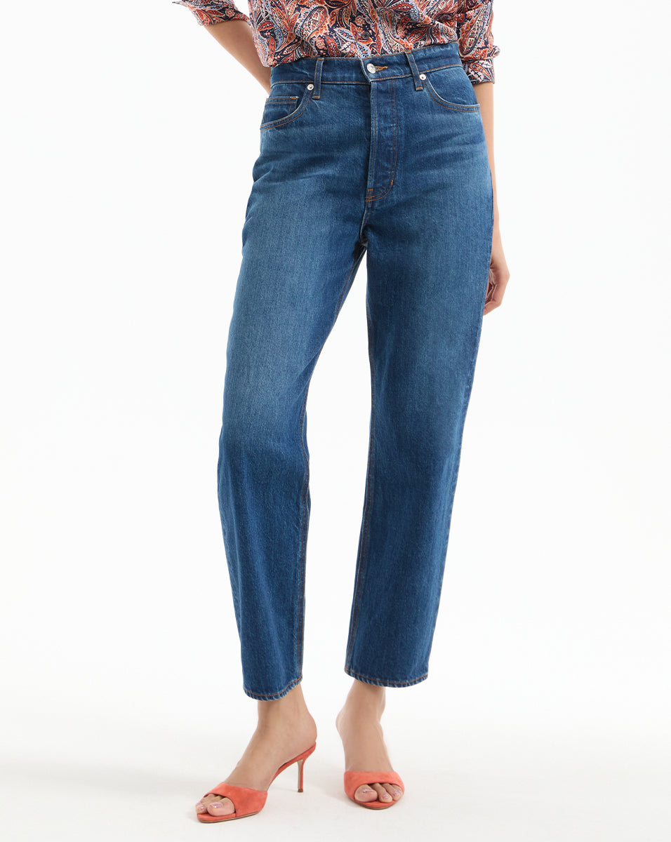 High Waist Straight-Leg Jeans | Non-Stretch Japanese Denim | Daniela