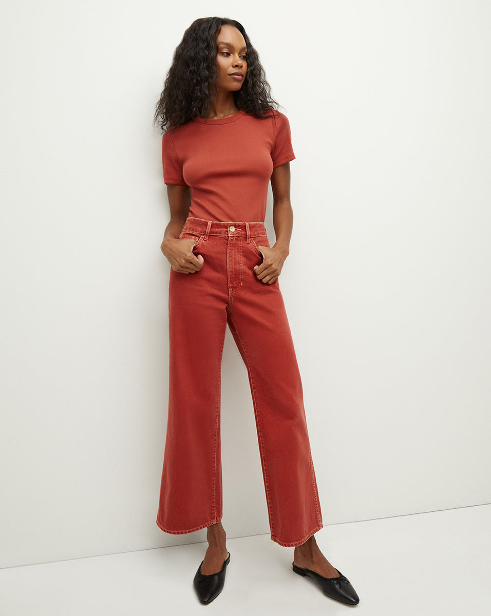 White Cropped Wide-Leg Jeans | High-Rise Japanese Denim | Taylor
