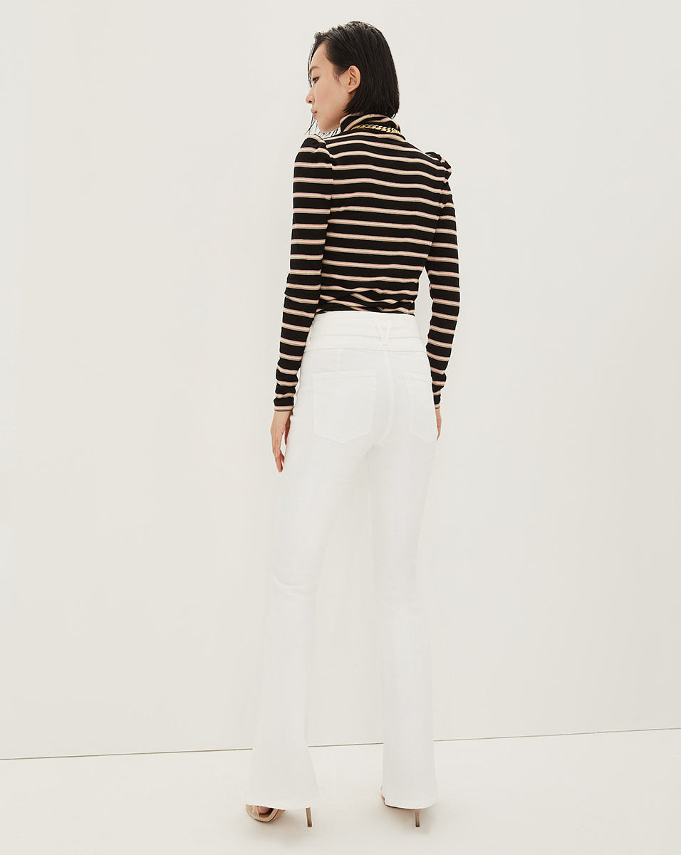 Skinny-Flare Jeans with Tie Waist & Premium Denim | Giselle