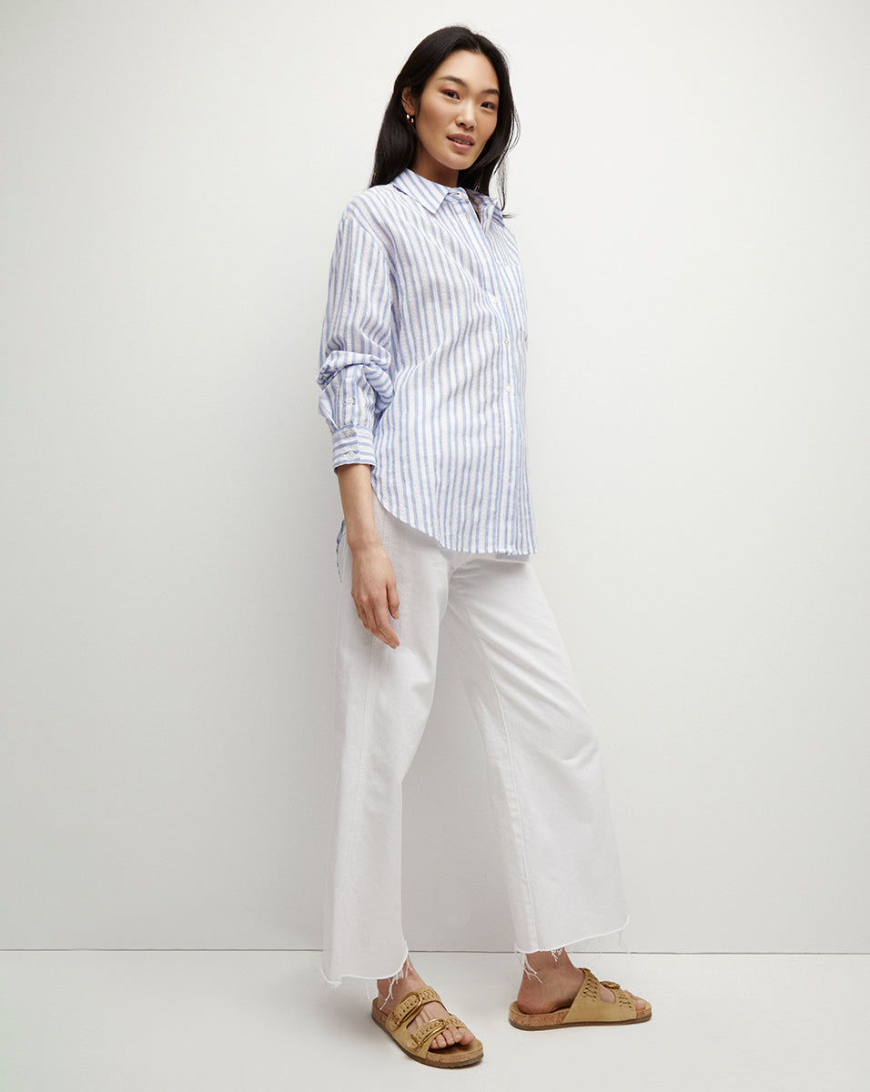 Oversized Cotton Button-Down Shirt for Summer | Keiko