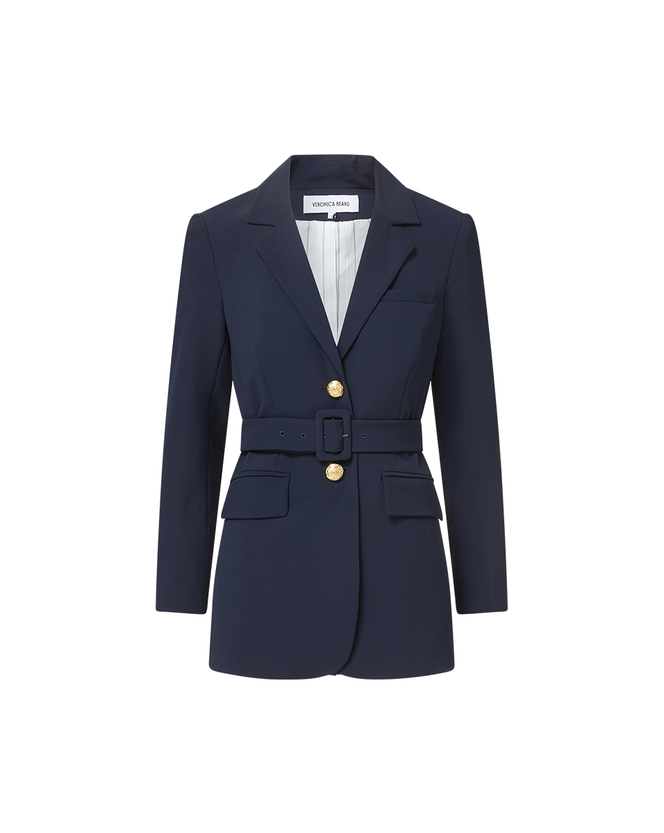 Elongated Blazer with Removable Belt & Gold Buttons | Ryanne Jacket
