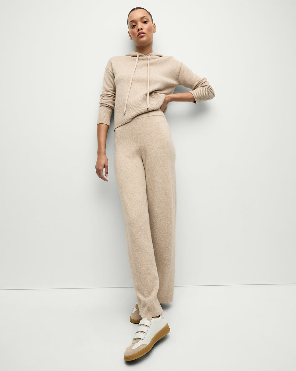Luxury Cashmere Merino Wool Sweatpants | Jenkins High Waist Wide Leg