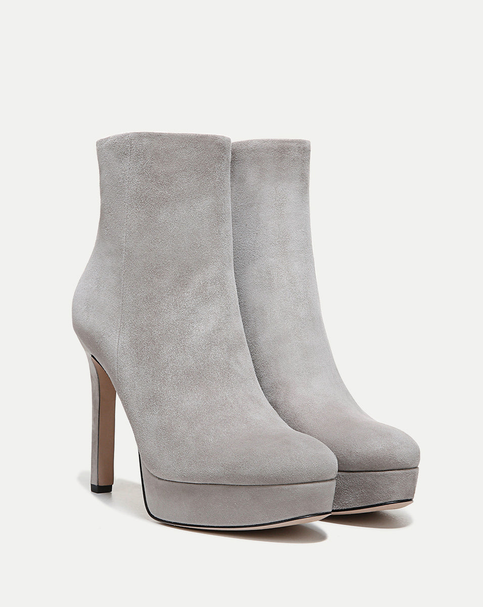 Suede Platform Bootie with 3" Heel | Dali