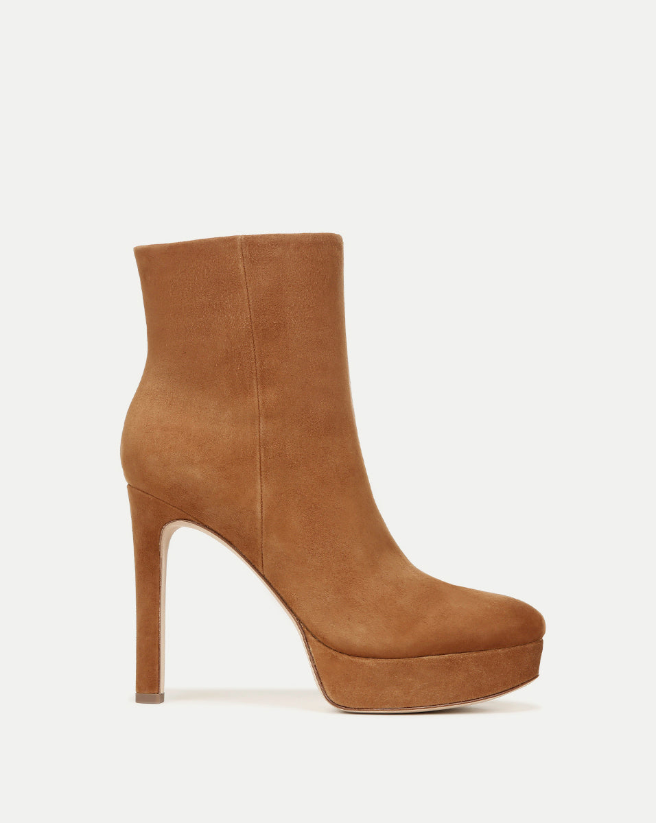 Suede Platform Bootie with 3" Heel | Dali