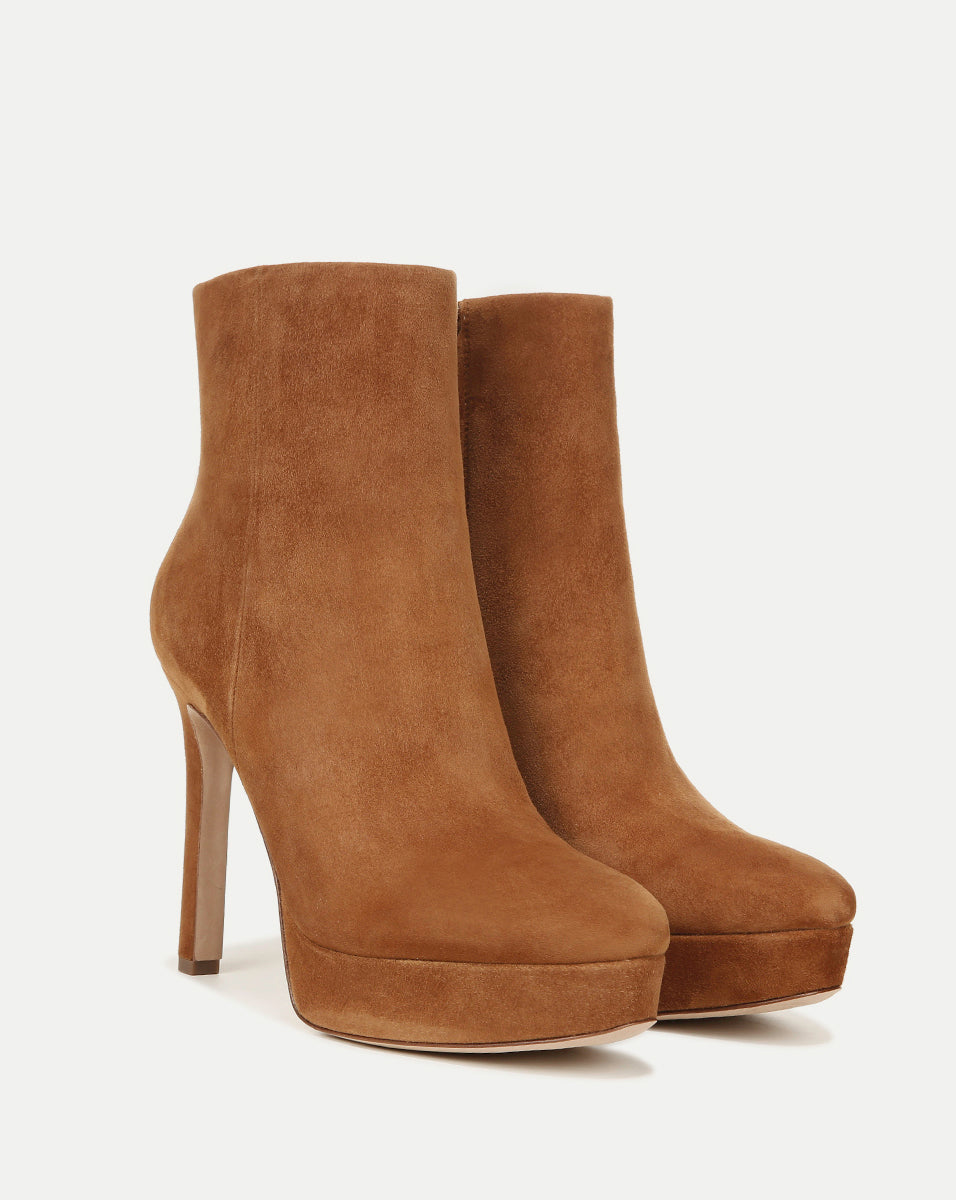 Suede Platform Bootie with 3" Heel | Dali