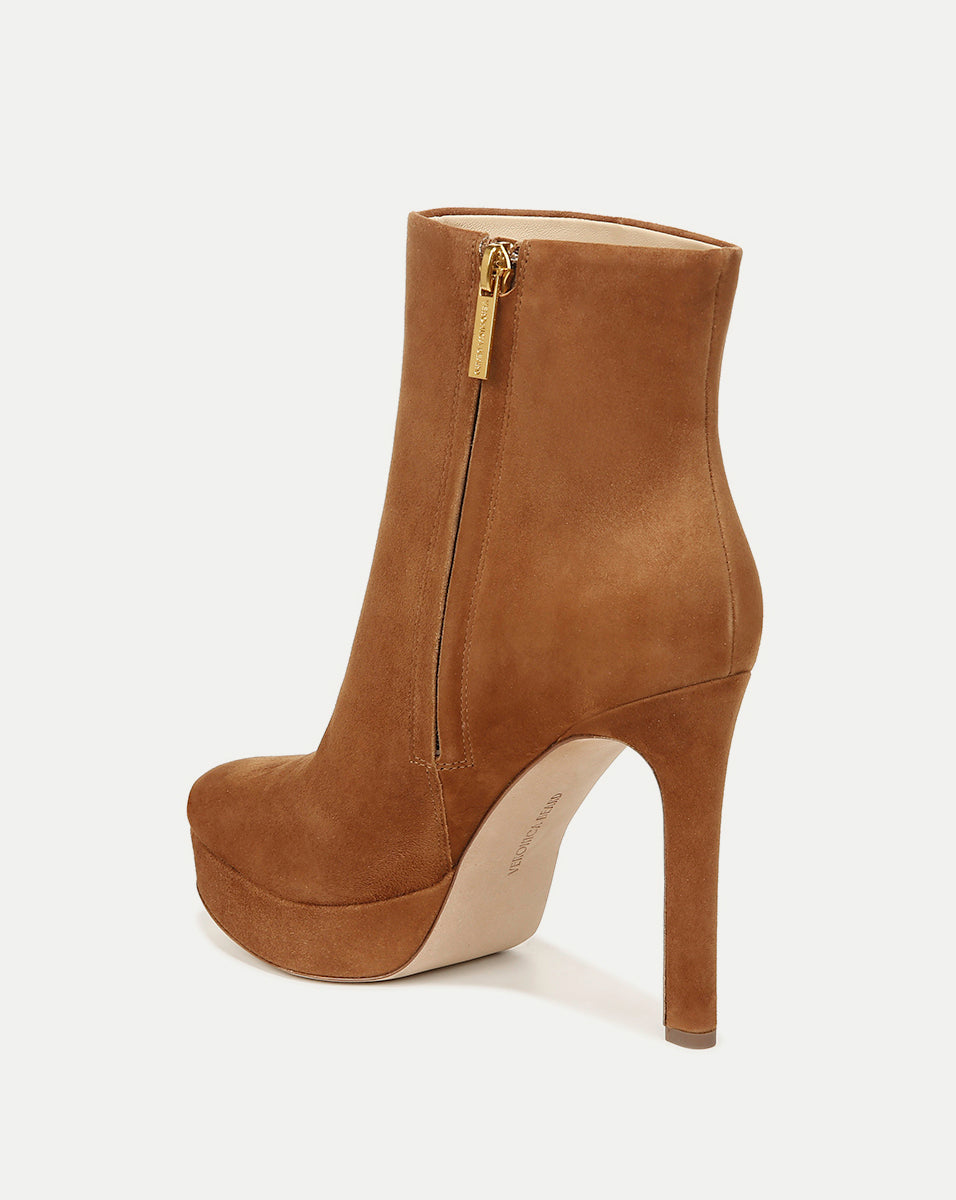 Suede Platform Bootie with 3" Heel | Dali