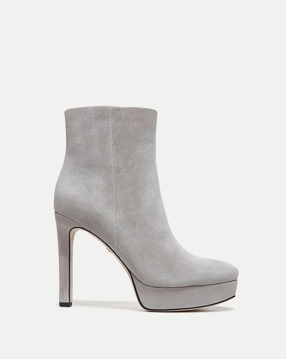 Suede Platform Bootie with 3" Heel | Dali