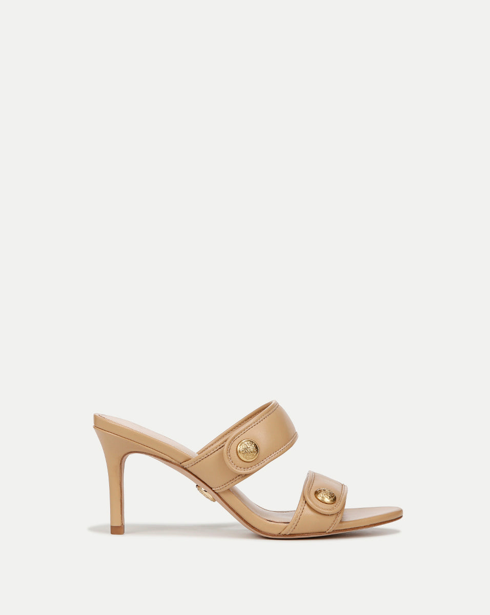 Leather Sandals with 3" Heel for Office & Events | Sona