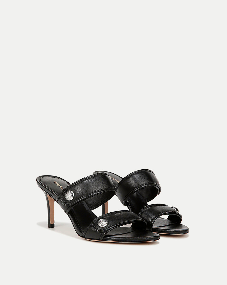 Leather Sandals with 3" Heel for Office & Events | Sona