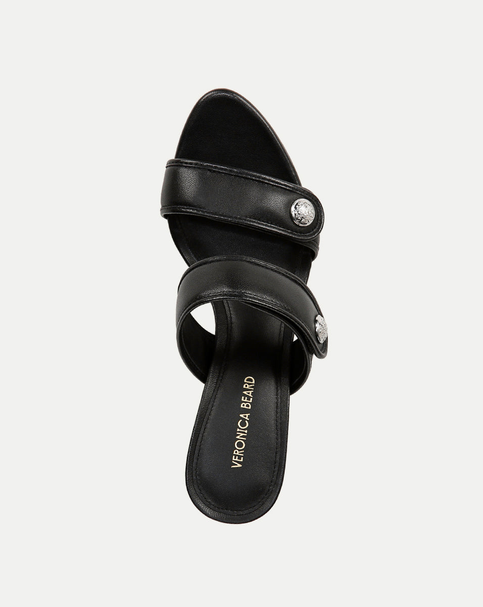 Leather Sandals with 3" Heel for Office & Events | Sona