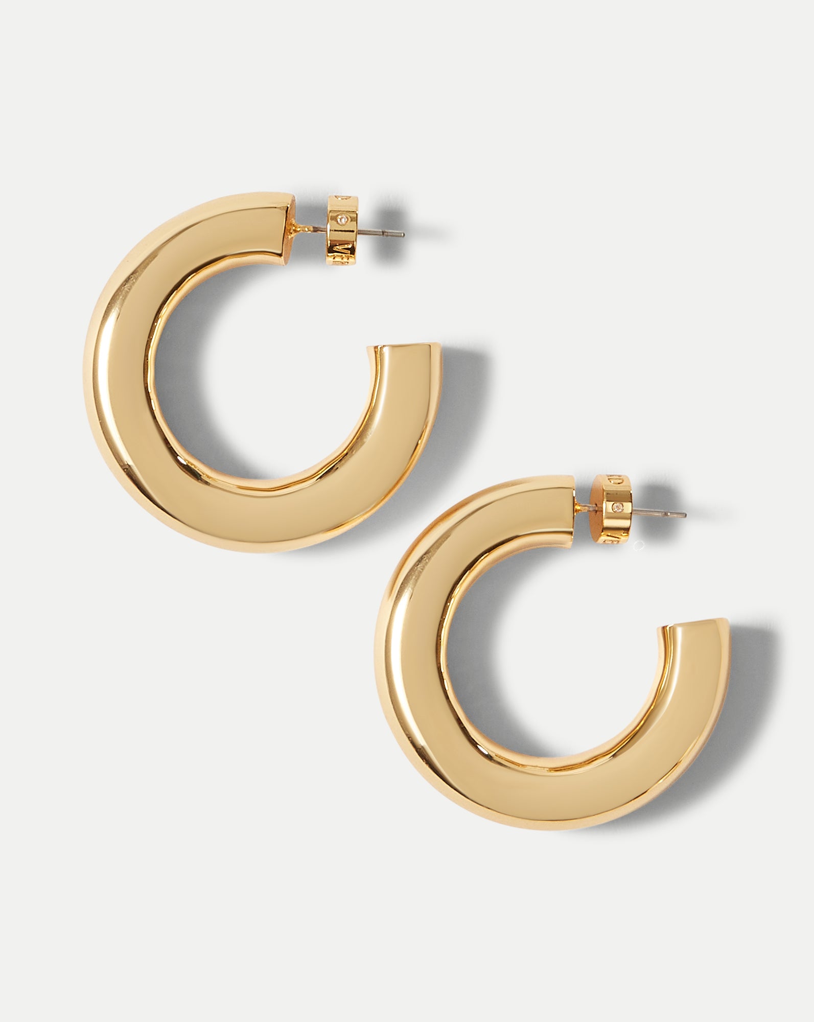 12k Gold-Plated Brass Hoop Earrings for Sensitive Ears | Everyday Hoop